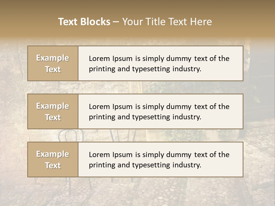 Artistic Work Of My Own In Retro Style - Postcard From Italy. - Alley, Spoleto, Umbria, Italy PowerPoint Template