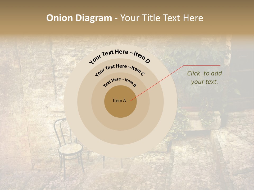 Artistic Work Of My Own In Retro Style - Postcard From Italy. - Alley, Spoleto, Umbria, Italy PowerPoint Template