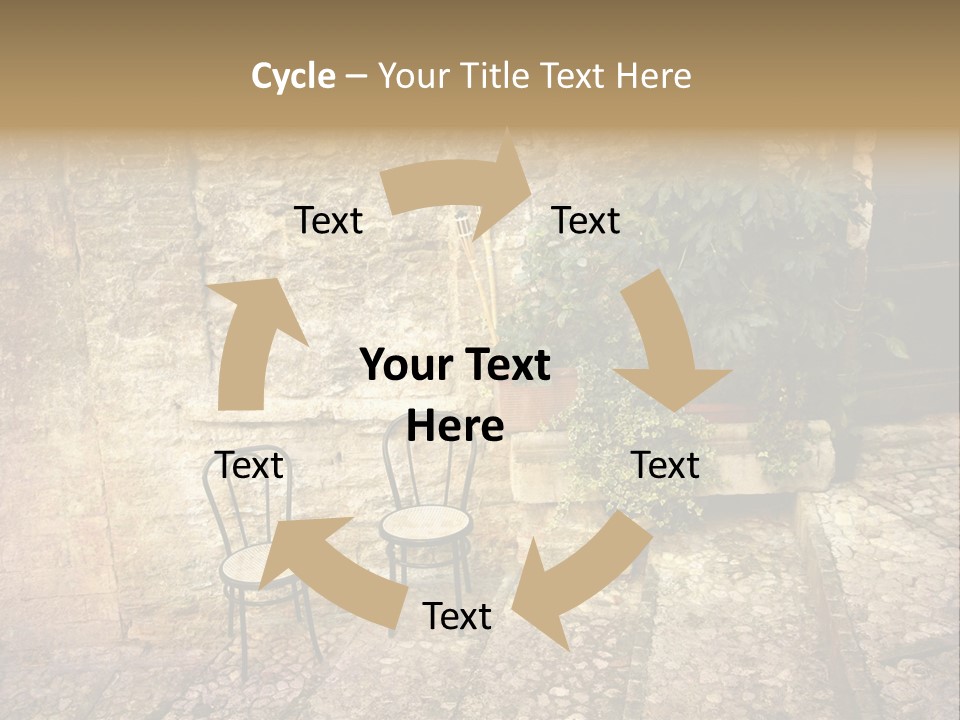 Artistic Work Of My Own In Retro Style - Postcard From Italy. - Alley, Spoleto, Umbria, Italy PowerPoint Template