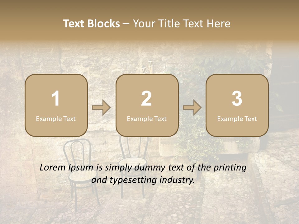 Artistic Work Of My Own In Retro Style - Postcard From Italy. - Alley, Spoleto, Umbria, Italy PowerPoint Template