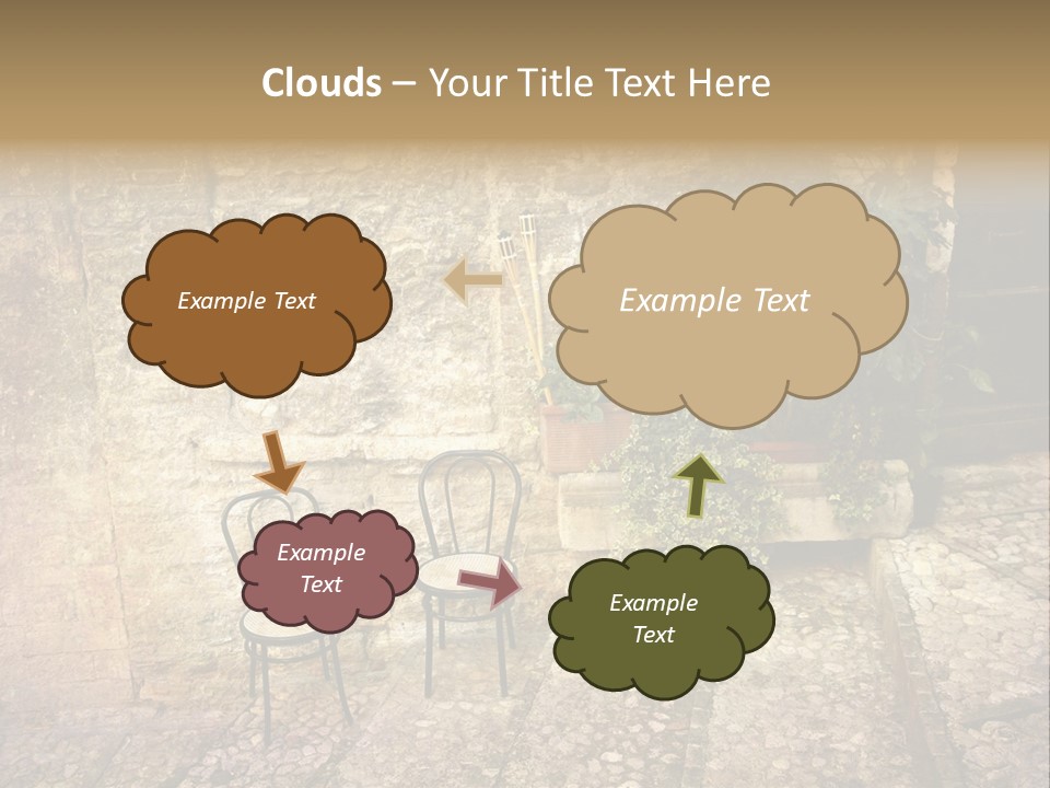 Artistic Work Of My Own In Retro Style - Postcard From Italy. - Alley, Spoleto, Umbria, Italy PowerPoint Template