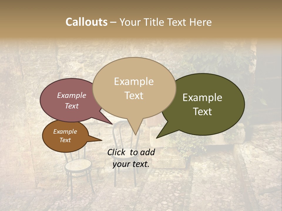 Artistic Work Of My Own In Retro Style - Postcard From Italy. - Alley, Spoleto, Umbria, Italy PowerPoint Template