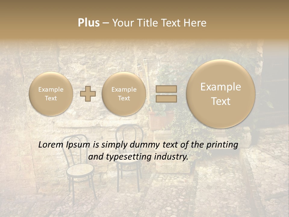 Artistic Work Of My Own In Retro Style - Postcard From Italy. - Alley, Spoleto, Umbria, Italy PowerPoint Template