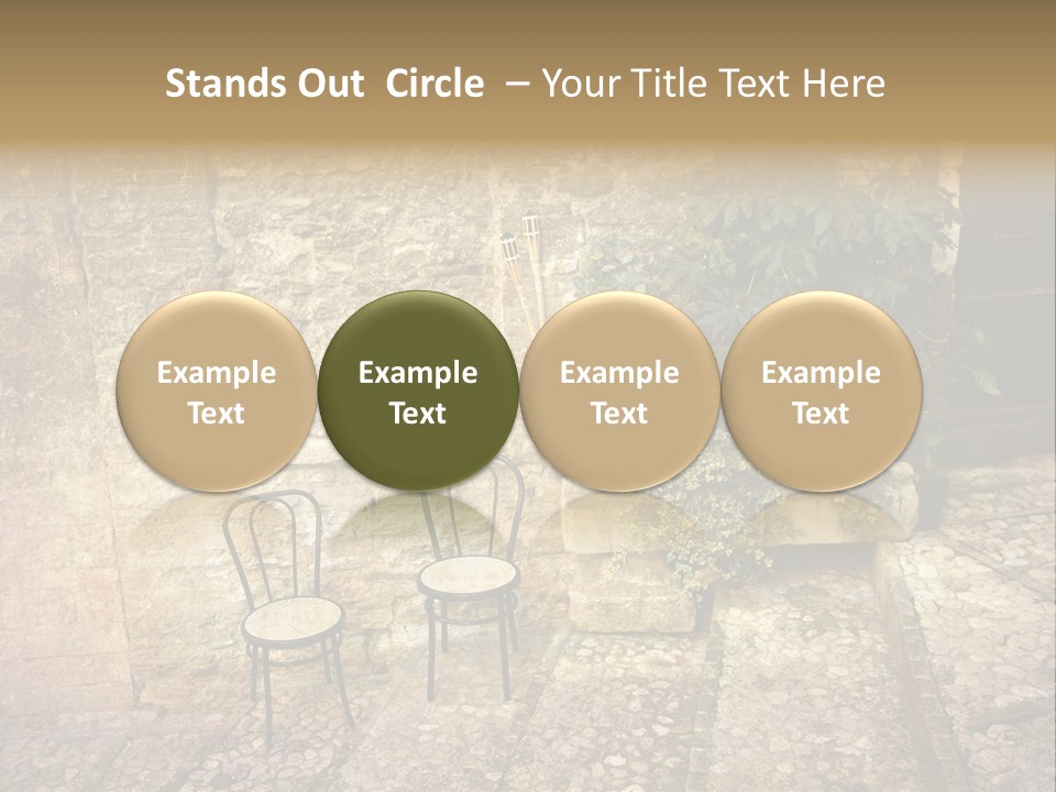 Artistic Work Of My Own In Retro Style - Postcard From Italy. - Alley, Spoleto, Umbria, Italy PowerPoint Template