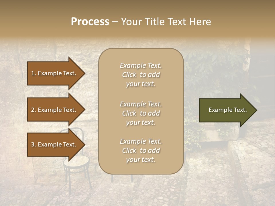 Artistic Work Of My Own In Retro Style - Postcard From Italy. - Alley, Spoleto, Umbria, Italy PowerPoint Template
