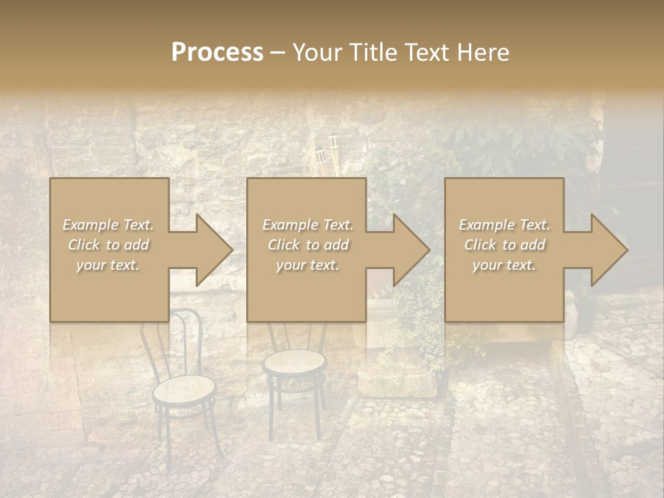 Artistic Work Of My Own In Retro Style - Postcard From Italy. - Alley, Spoleto, Umbria, Italy PowerPoint Template