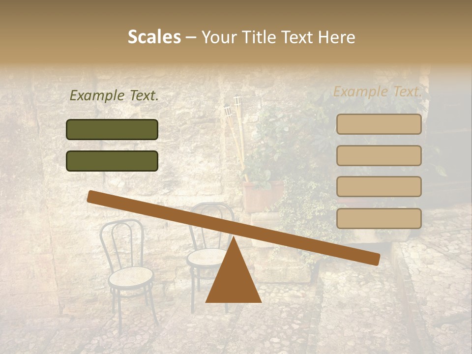 Artistic Work Of My Own In Retro Style - Postcard From Italy. - Alley, Spoleto, Umbria, Italy PowerPoint Template