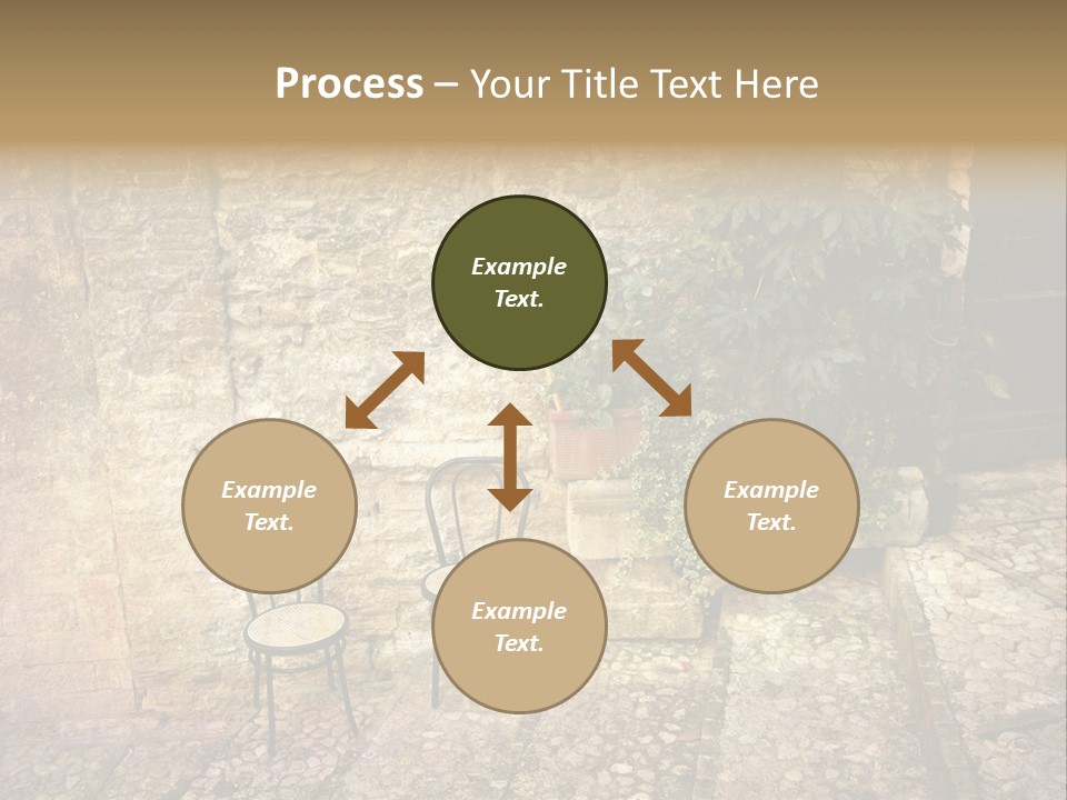 Artistic Work Of My Own In Retro Style - Postcard From Italy. - Alley, Spoleto, Umbria, Italy PowerPoint Template