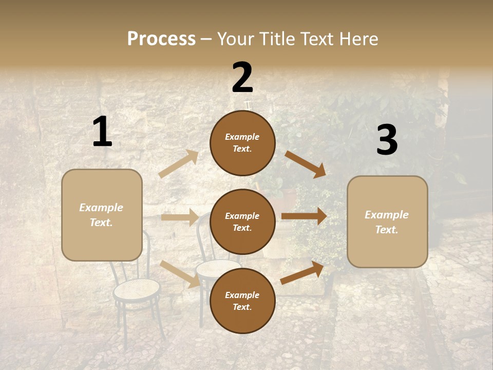 Artistic Work Of My Own In Retro Style - Postcard From Italy. - Alley, Spoleto, Umbria, Italy PowerPoint Template