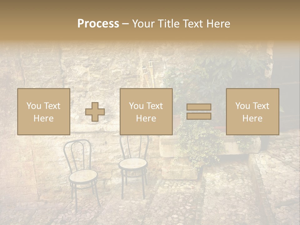 Artistic Work Of My Own In Retro Style - Postcard From Italy. - Alley, Spoleto, Umbria, Italy PowerPoint Template