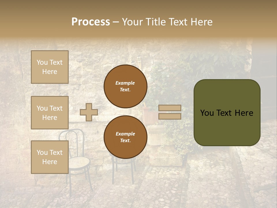 Artistic Work Of My Own In Retro Style - Postcard From Italy. - Alley, Spoleto, Umbria, Italy PowerPoint Template