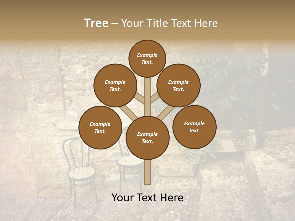 Artistic Work Of My Own In Retro Style - Postcard From Italy. - Alley, Spoleto, Umbria, Italy PowerPoint Template