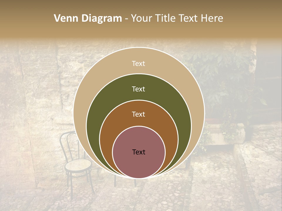 Artistic Work Of My Own In Retro Style - Postcard From Italy. - Alley, Spoleto, Umbria, Italy PowerPoint Template