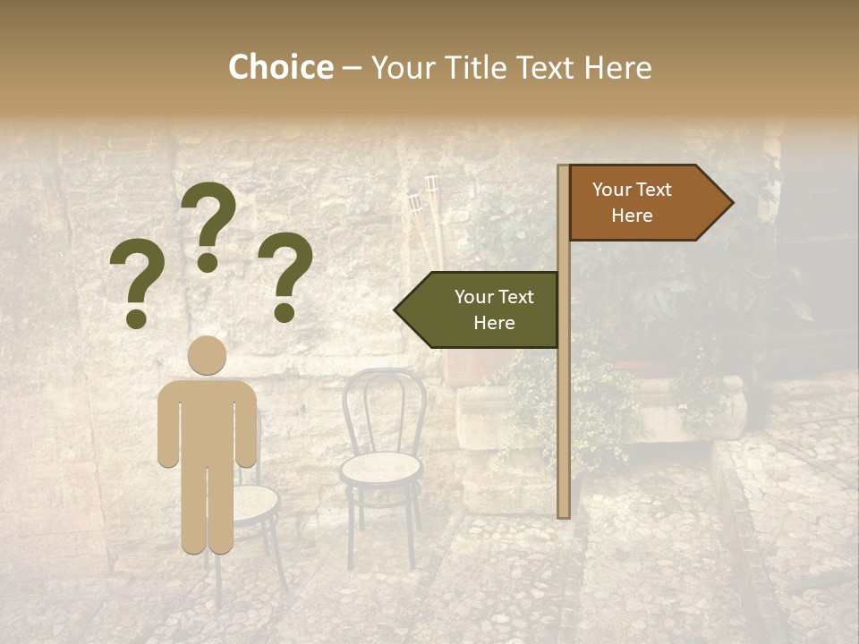 Artistic Work Of My Own In Retro Style - Postcard From Italy. - Alley, Spoleto, Umbria, Italy PowerPoint Template