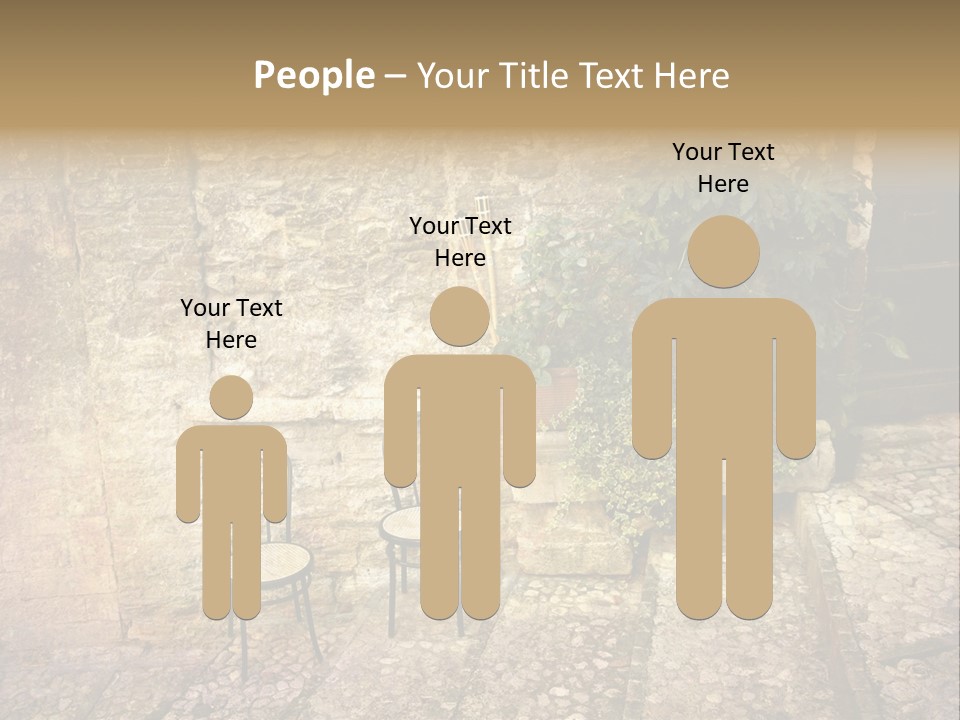 Artistic Work Of My Own In Retro Style - Postcard From Italy. - Alley, Spoleto, Umbria, Italy PowerPoint Template