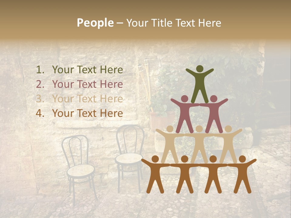 Artistic Work Of My Own In Retro Style - Postcard From Italy. - Alley, Spoleto, Umbria, Italy PowerPoint Template