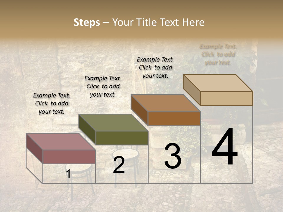 Artistic Work Of My Own In Retro Style - Postcard From Italy. - Alley, Spoleto, Umbria, Italy PowerPoint Template