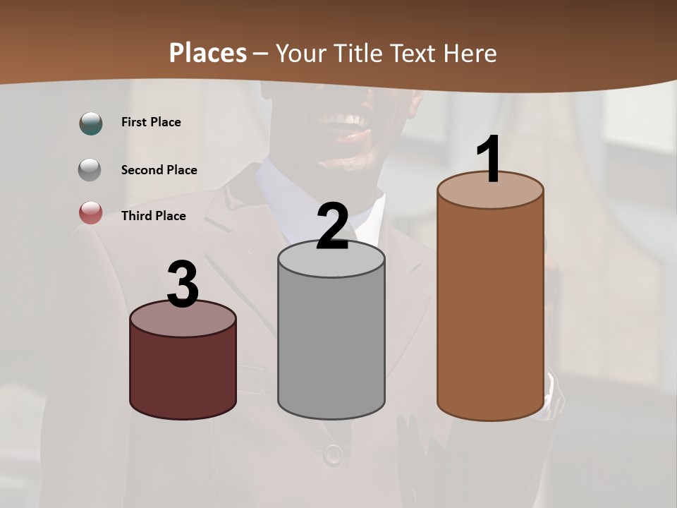 An Confident And Successful African-American Businessman In A Power Suit PowerPoint Template