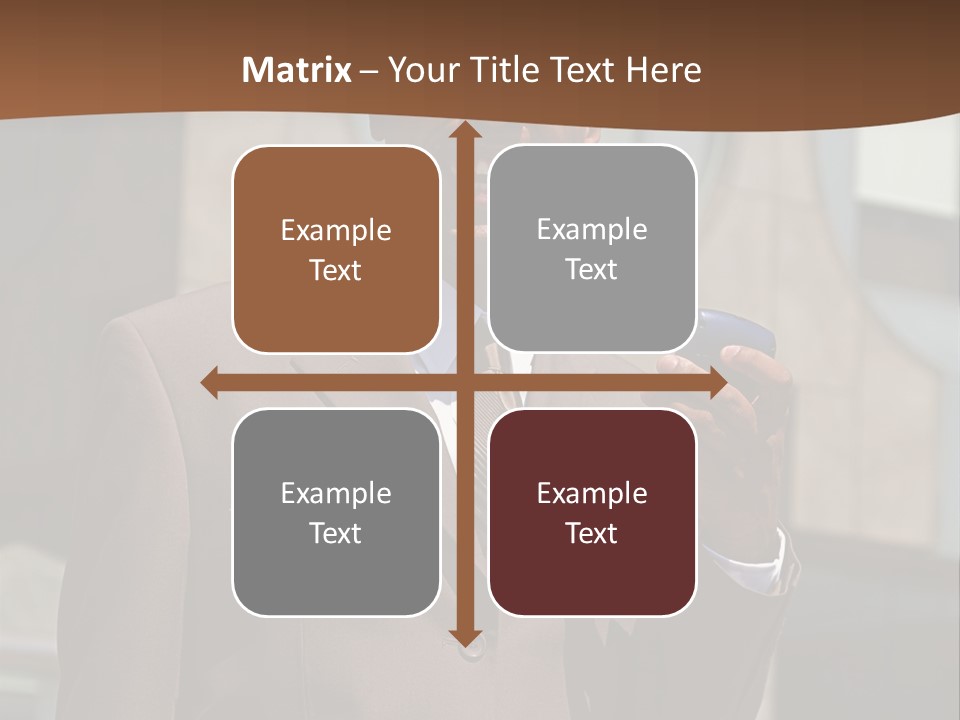 An Confident And Successful African-American Businessman In A Power Suit PowerPoint Template