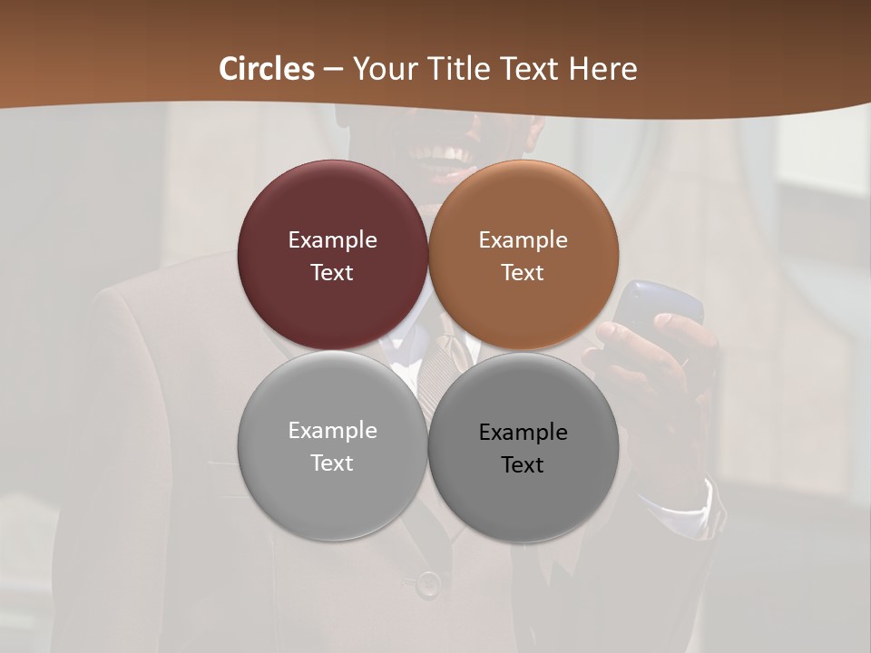 An Confident And Successful African-American Businessman In A Power Suit PowerPoint Template