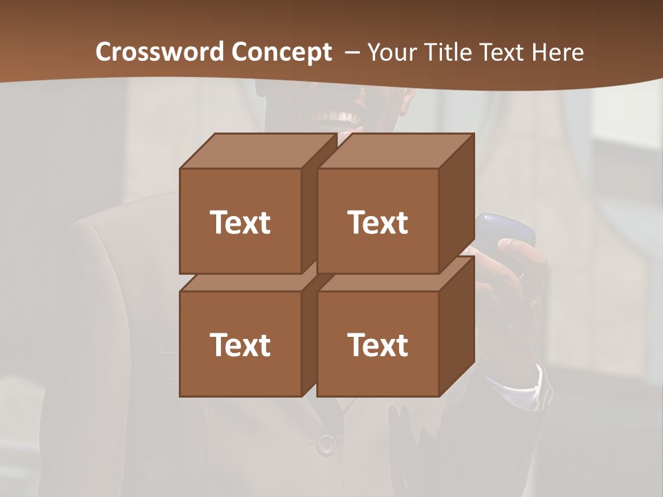 An Confident And Successful African-American Businessman In A Power Suit PowerPoint Template