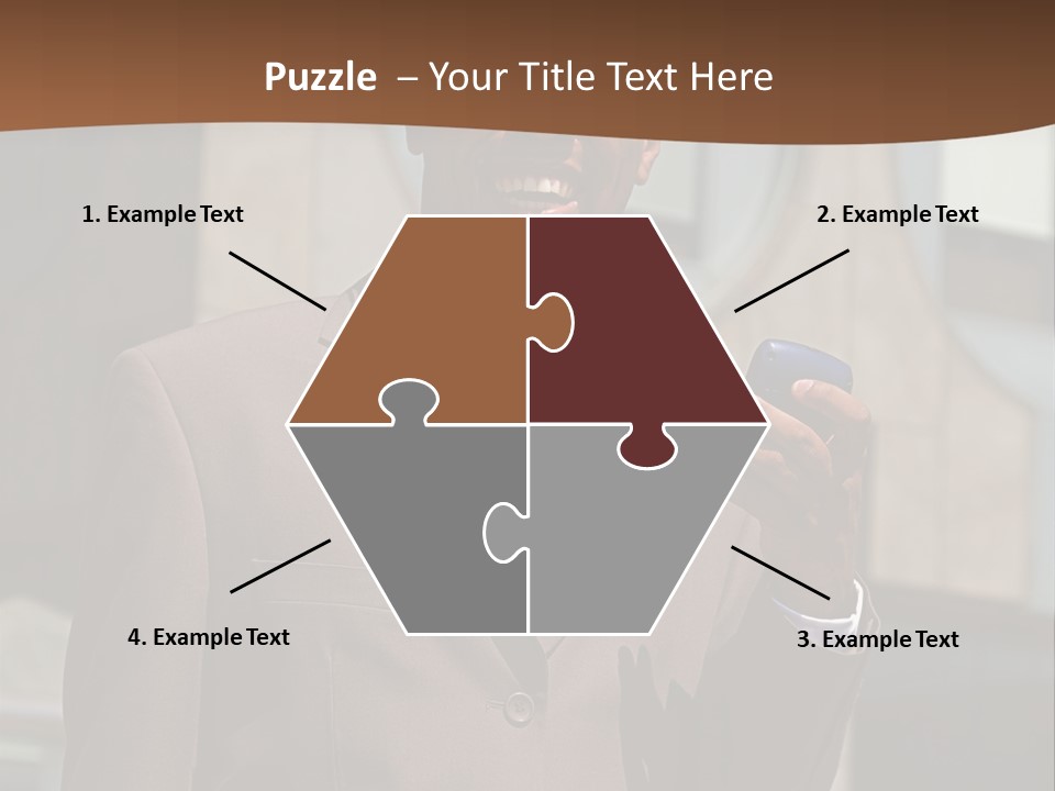 An Confident And Successful African-American Businessman In A Power Suit PowerPoint Template