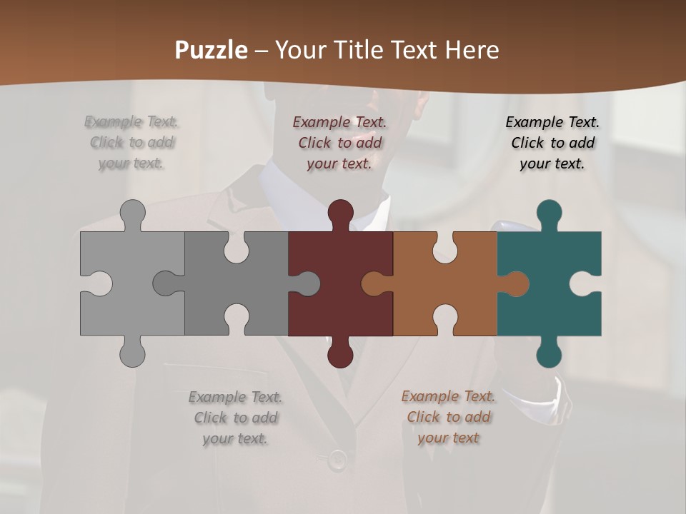 An Confident And Successful African-American Businessman In A Power Suit PowerPoint Template