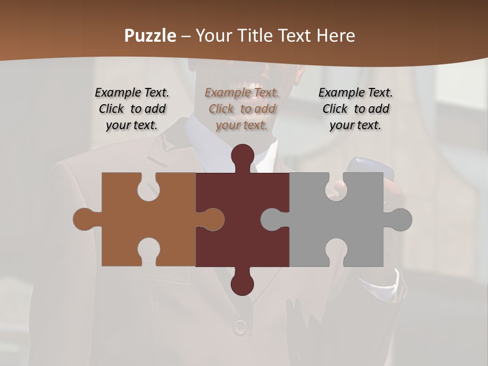 An Confident And Successful African-American Businessman In A Power Suit PowerPoint Template