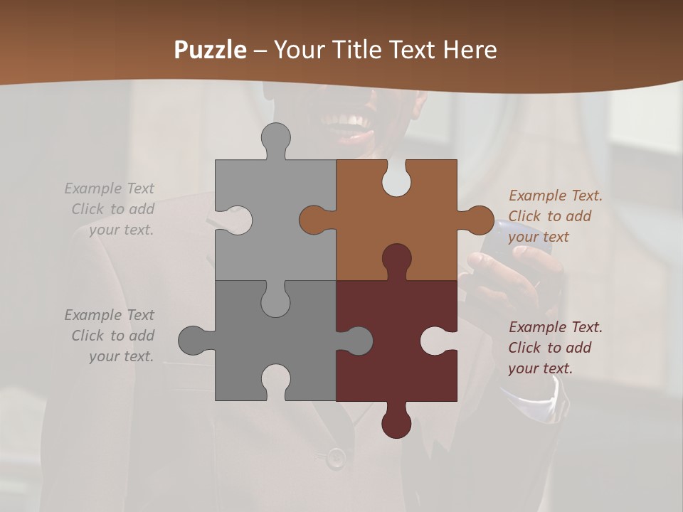 An Confident And Successful African-American Businessman In A Power Suit PowerPoint Template