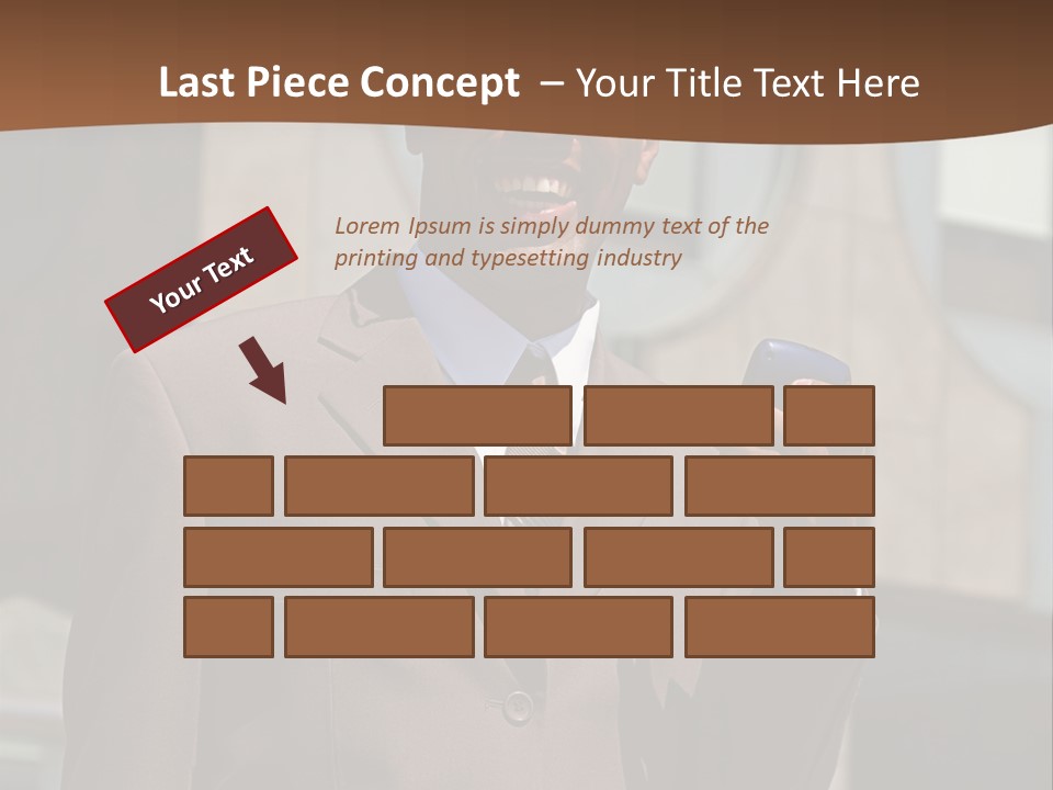 An Confident And Successful African-American Businessman In A Power Suit PowerPoint Template