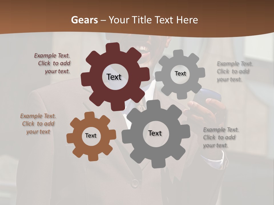 An Confident And Successful African-American Businessman In A Power Suit PowerPoint Template