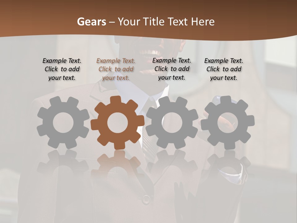 An Confident And Successful African-American Businessman In A Power Suit PowerPoint Template