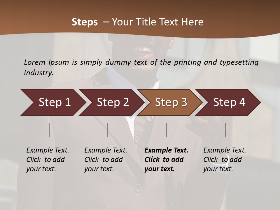 An Confident And Successful African-American Businessman In A Power Suit PowerPoint Template