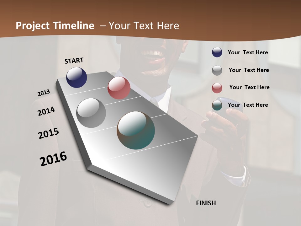 An Confident And Successful African-American Businessman In A Power Suit PowerPoint Template