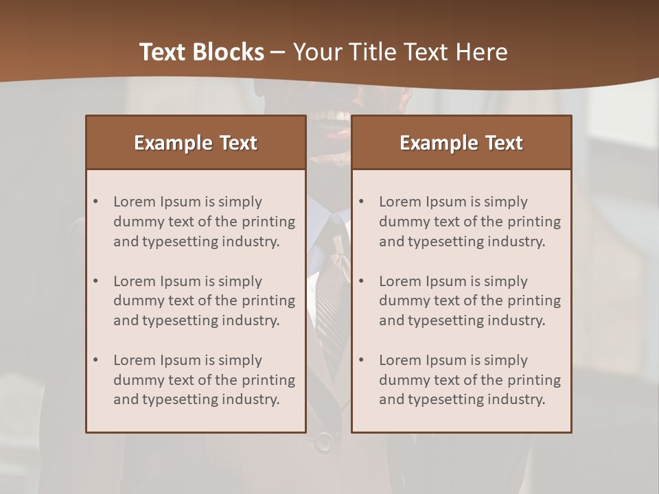 An Confident And Successful African-American Businessman In A Power Suit PowerPoint Template