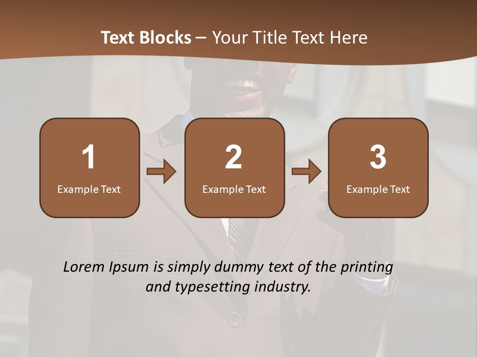 An Confident And Successful African-American Businessman In A Power Suit PowerPoint Template