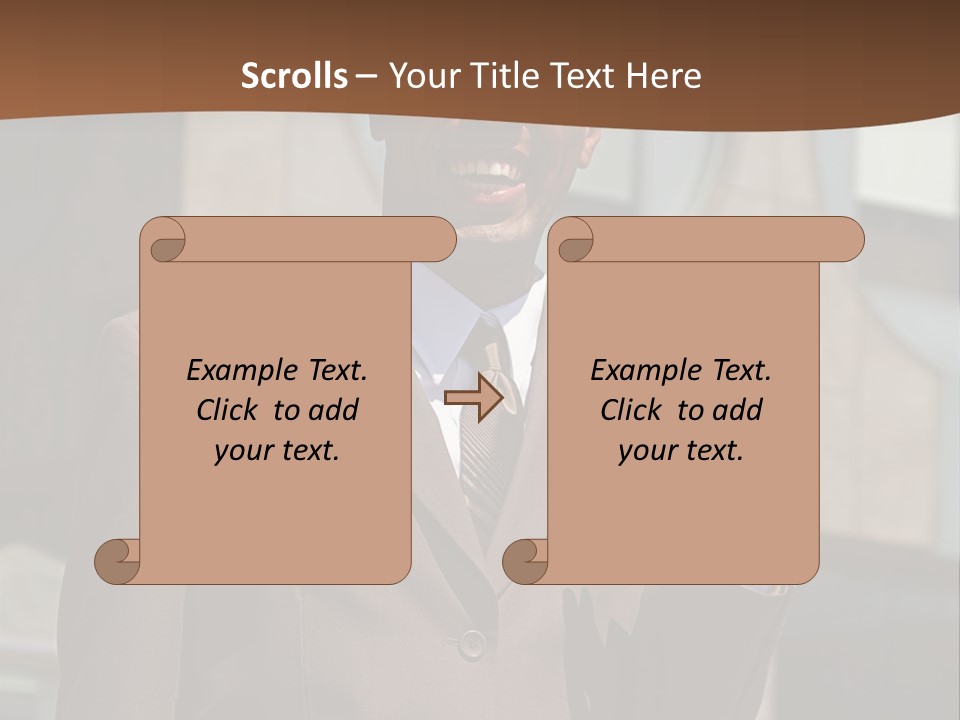 An Confident And Successful African-American Businessman In A Power Suit PowerPoint Template