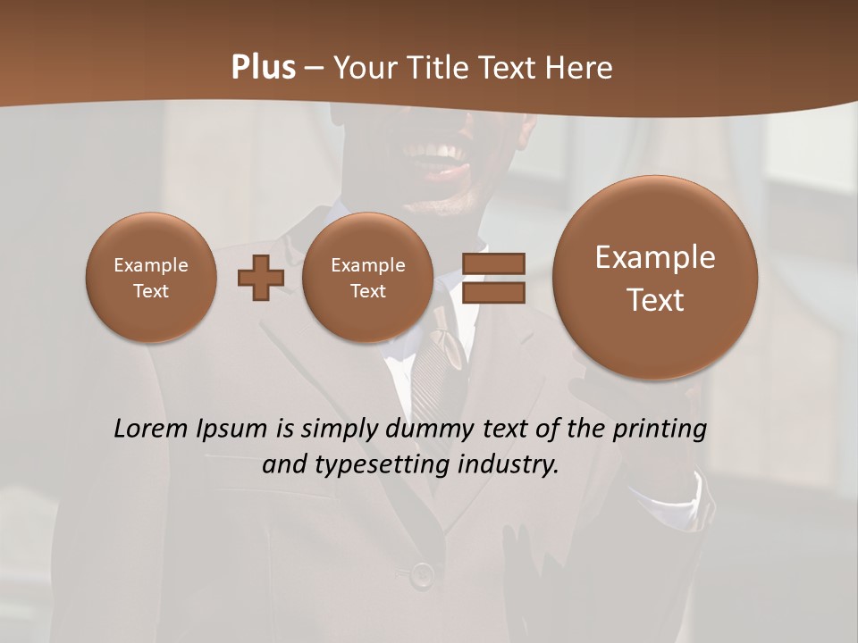 An Confident And Successful African-American Businessman In A Power Suit PowerPoint Template