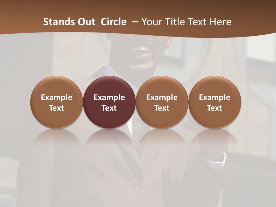 An Confident And Successful African-American Businessman In A Power Suit PowerPoint Template