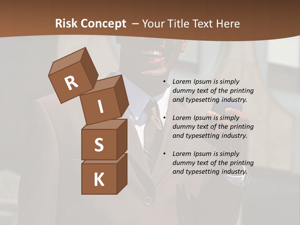 An Confident And Successful African-American Businessman In A Power Suit PowerPoint Template