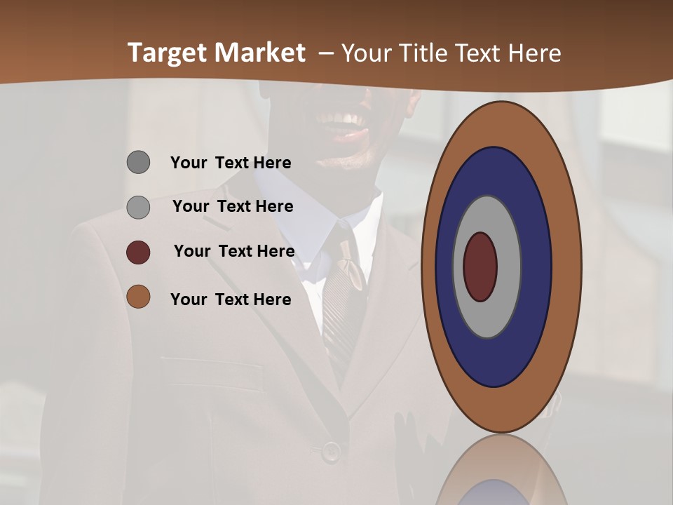 An Confident And Successful African-American Businessman In A Power Suit PowerPoint Template