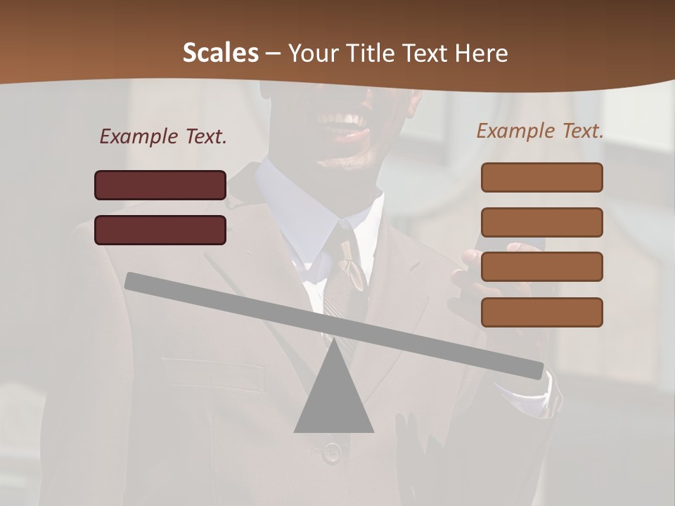 An Confident And Successful African-American Businessman In A Power Suit PowerPoint Template