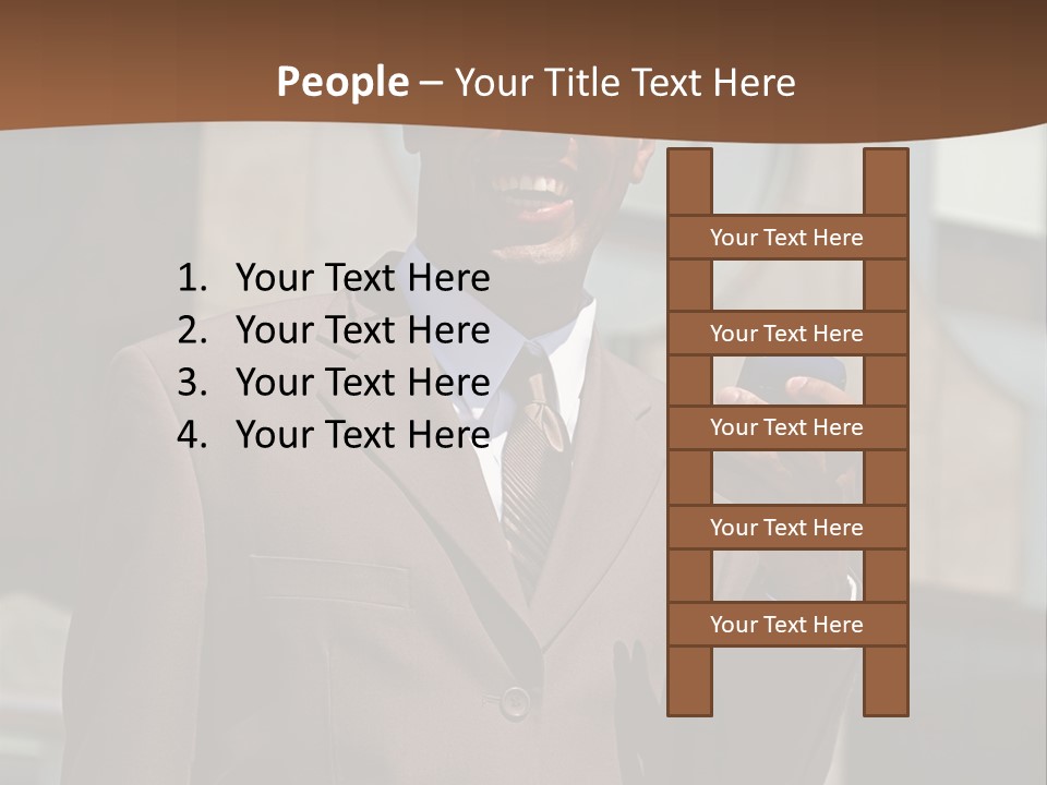 An Confident And Successful African-American Businessman In A Power Suit PowerPoint Template