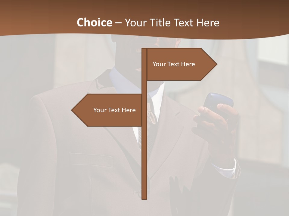 An Confident And Successful African-American Businessman In A Power Suit PowerPoint Template