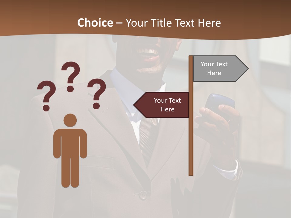 An Confident And Successful African-American Businessman In A Power Suit PowerPoint Template