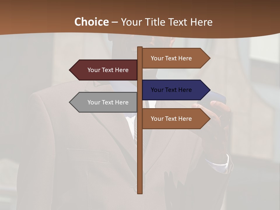 An Confident And Successful African-American Businessman In A Power Suit PowerPoint Template