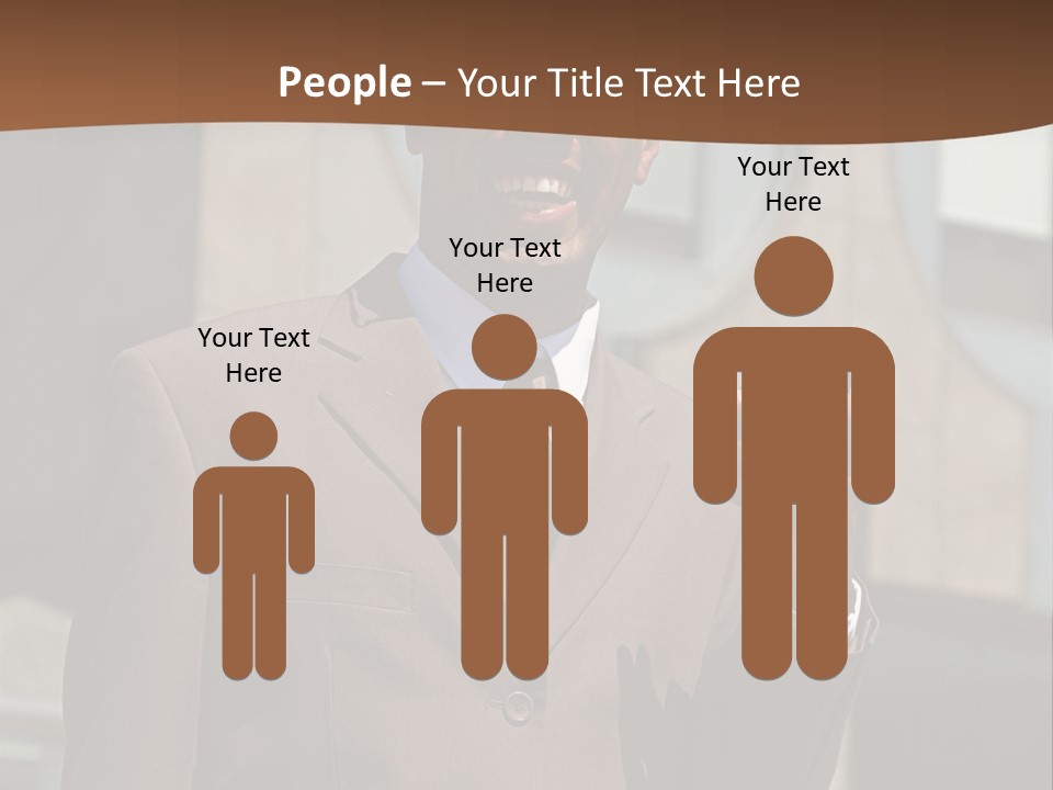 An Confident And Successful African-American Businessman In A Power Suit PowerPoint Template