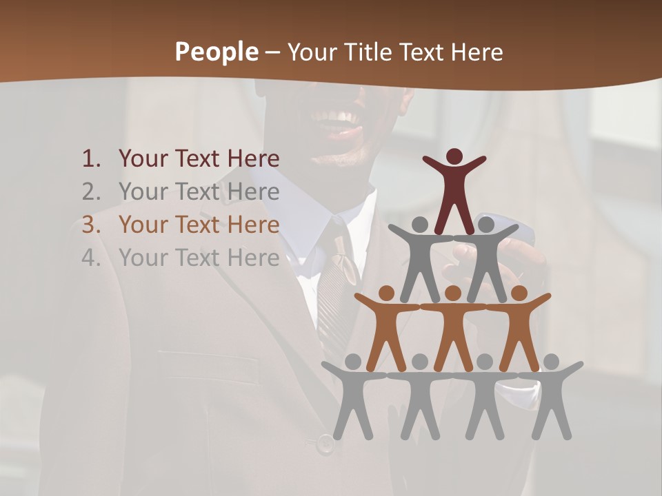 An Confident And Successful African-American Businessman In A Power Suit PowerPoint Template