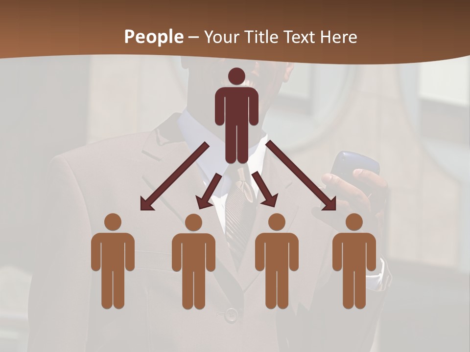 An Confident And Successful African-American Businessman In A Power Suit PowerPoint Template
