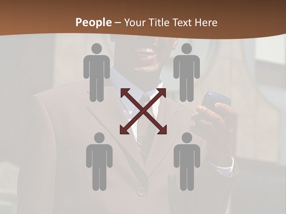 An Confident And Successful African-American Businessman In A Power Suit PowerPoint Template